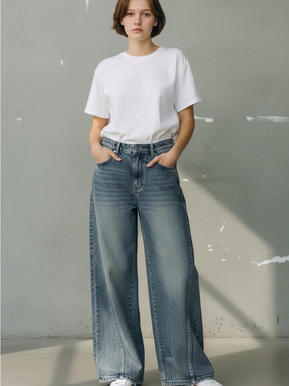 Between Us High Rise Wide Leg Baggy Jeans Size 9